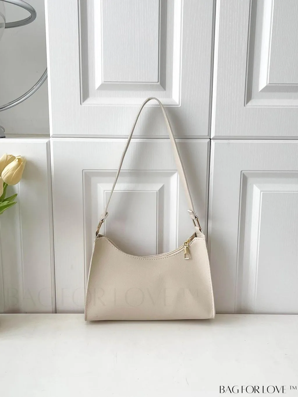 BagForLove - Sleek Patent Leather Baguette Handbag