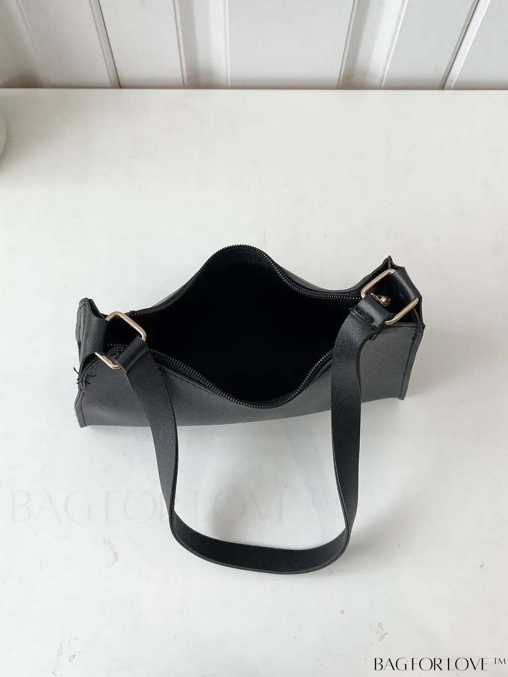 BagForLove - Sleek Patent Leather Baguette Handbag