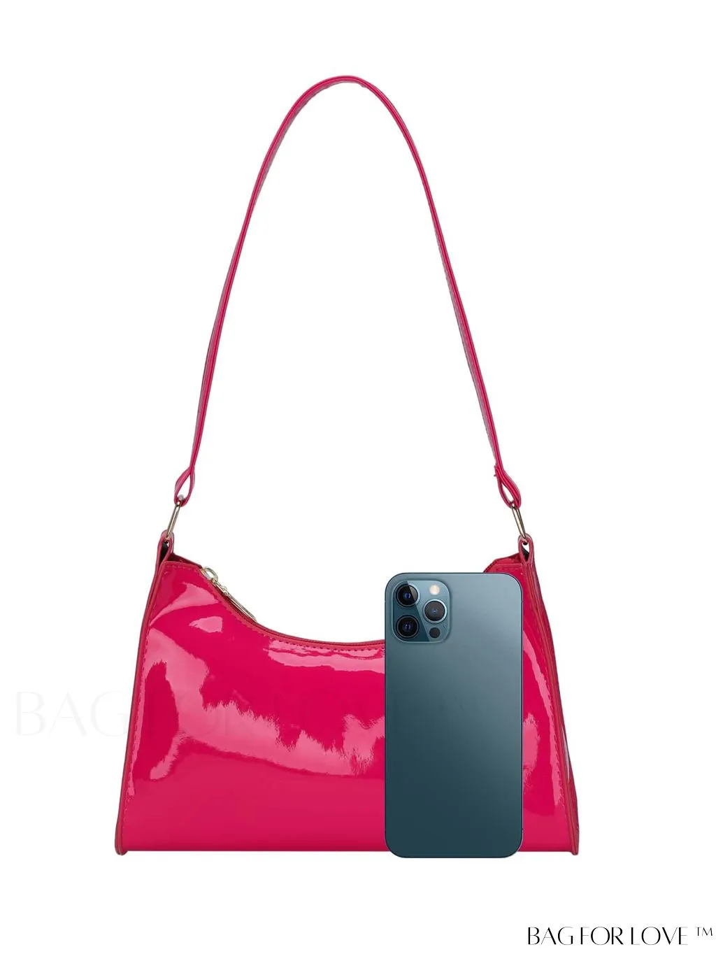 BagForLove - Sleek Patent Leather Baguette Handbag