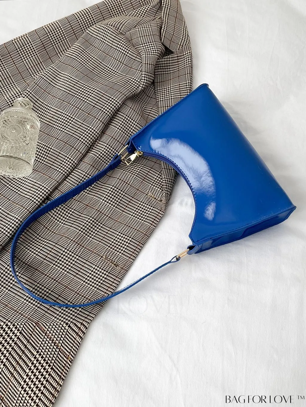 BagForLove - Sleek Patent Leather Baguette Handbag