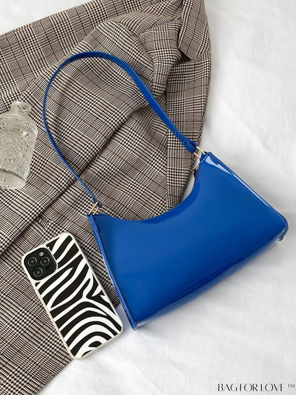 BagForLove - Sleek Patent Leather Baguette Handbag