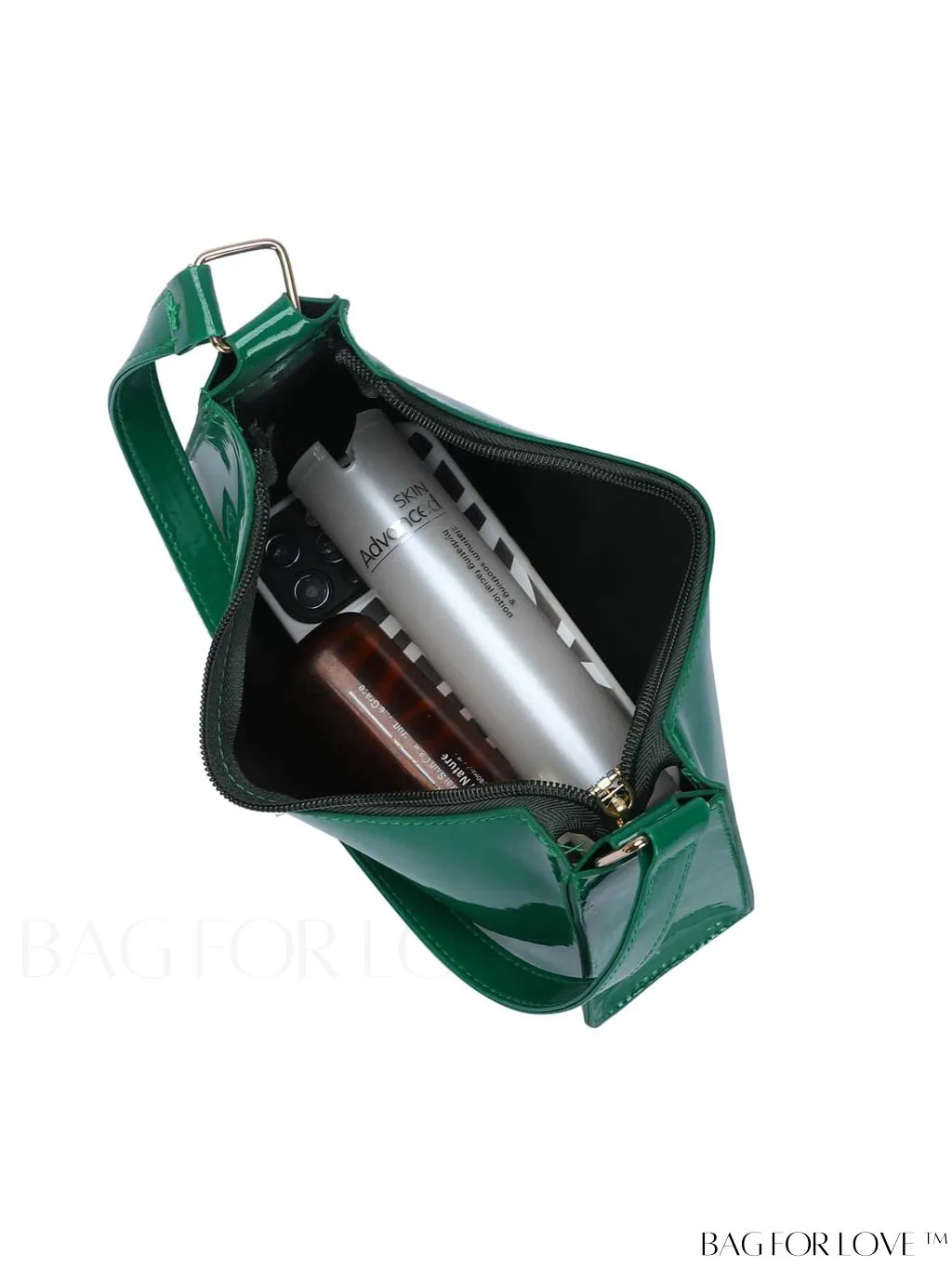 BagForLove - Sleek Patent Leather Baguette Handbag