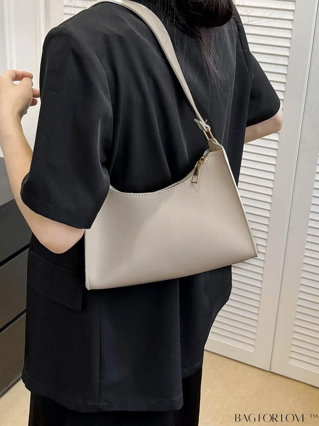 BagForLove - Sleek Patent Leather Baguette Handbag