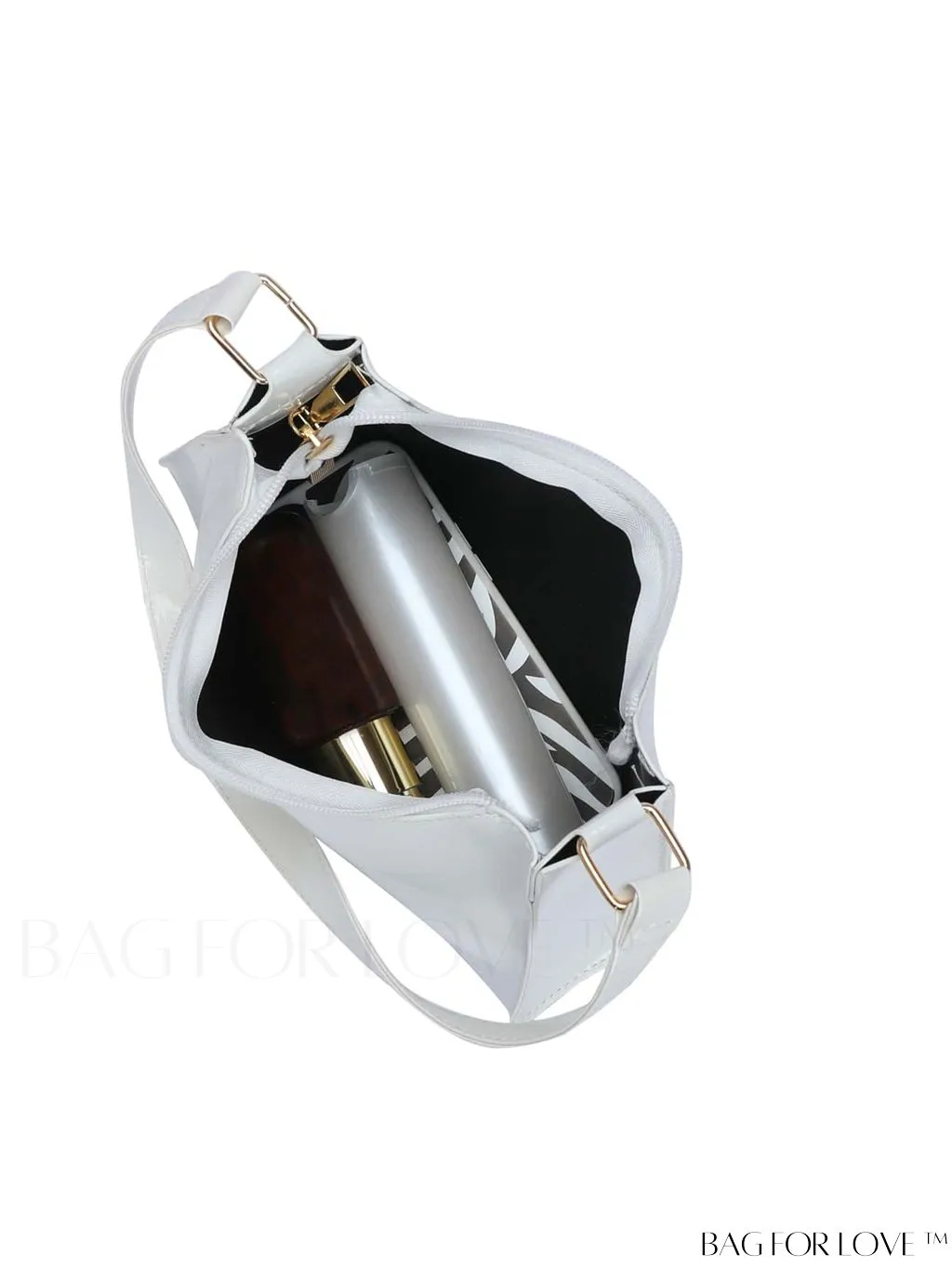 BagForLove - Sleek Patent Leather Baguette Handbag