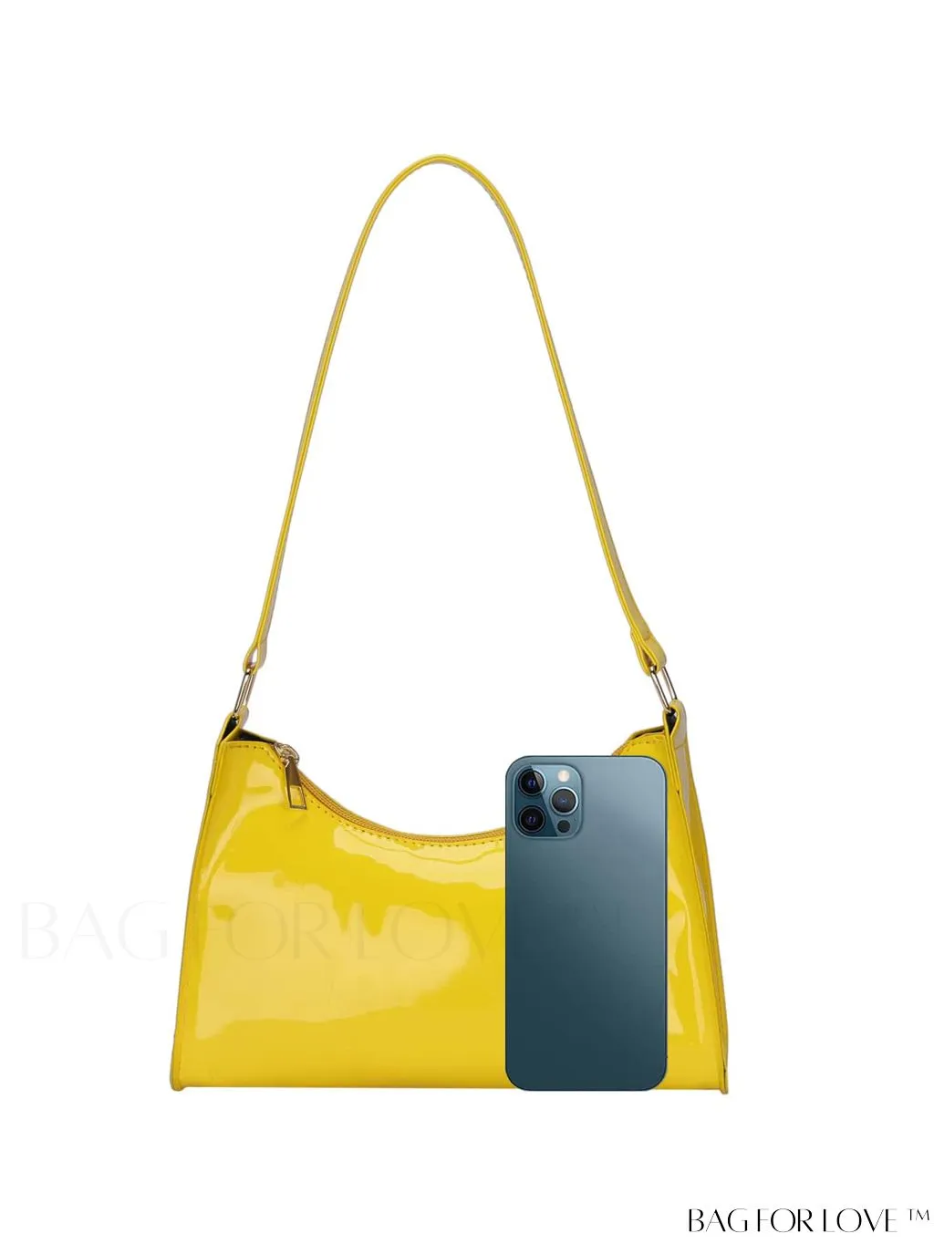 BagForLove - Sleek Patent Leather Baguette Handbag