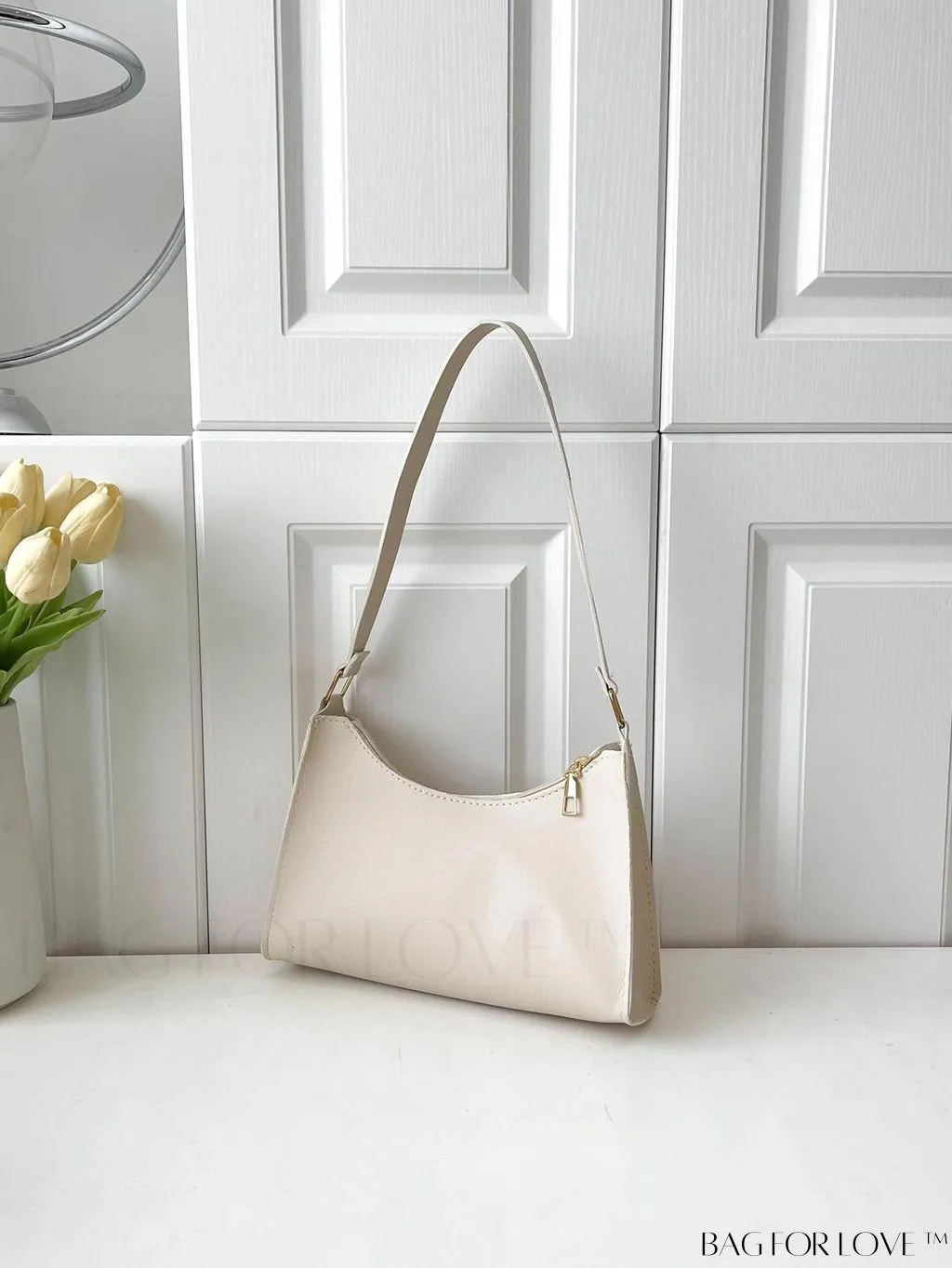 BagForLove - Sleek Patent Leather Baguette Handbag