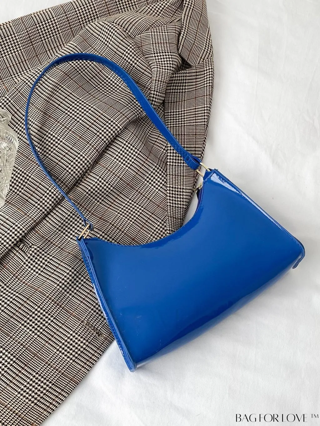 BagForLove - Sleek Patent Leather Baguette Handbag