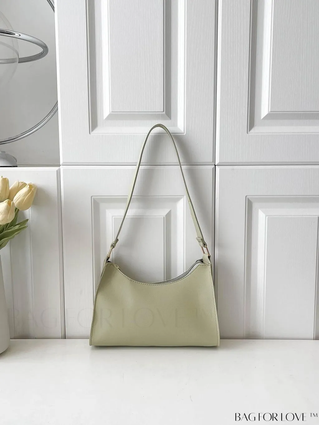 BagForLove - Sleek Patent Leather Baguette Handbag