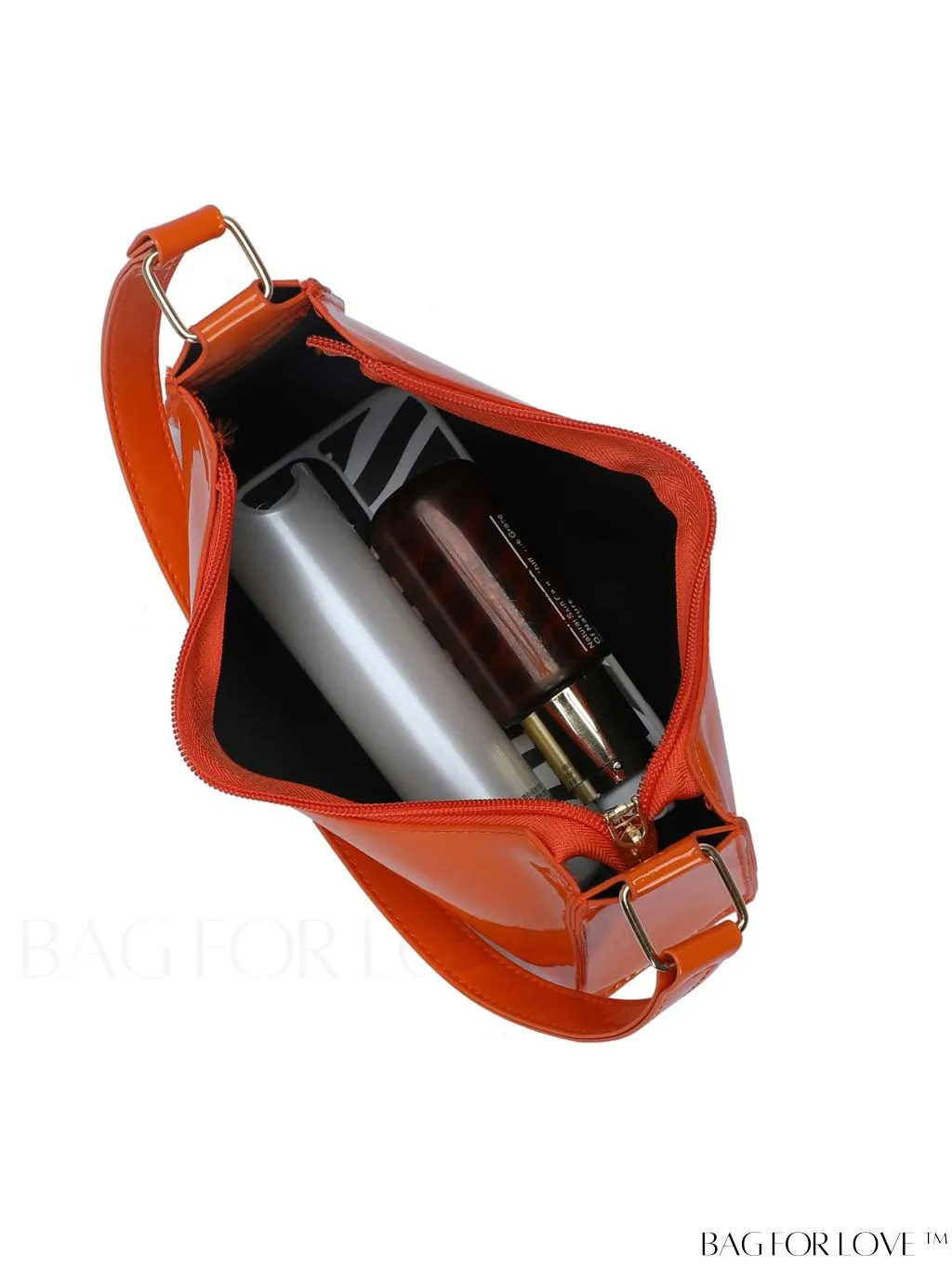 BagForLove - Sleek Patent Leather Baguette Handbag