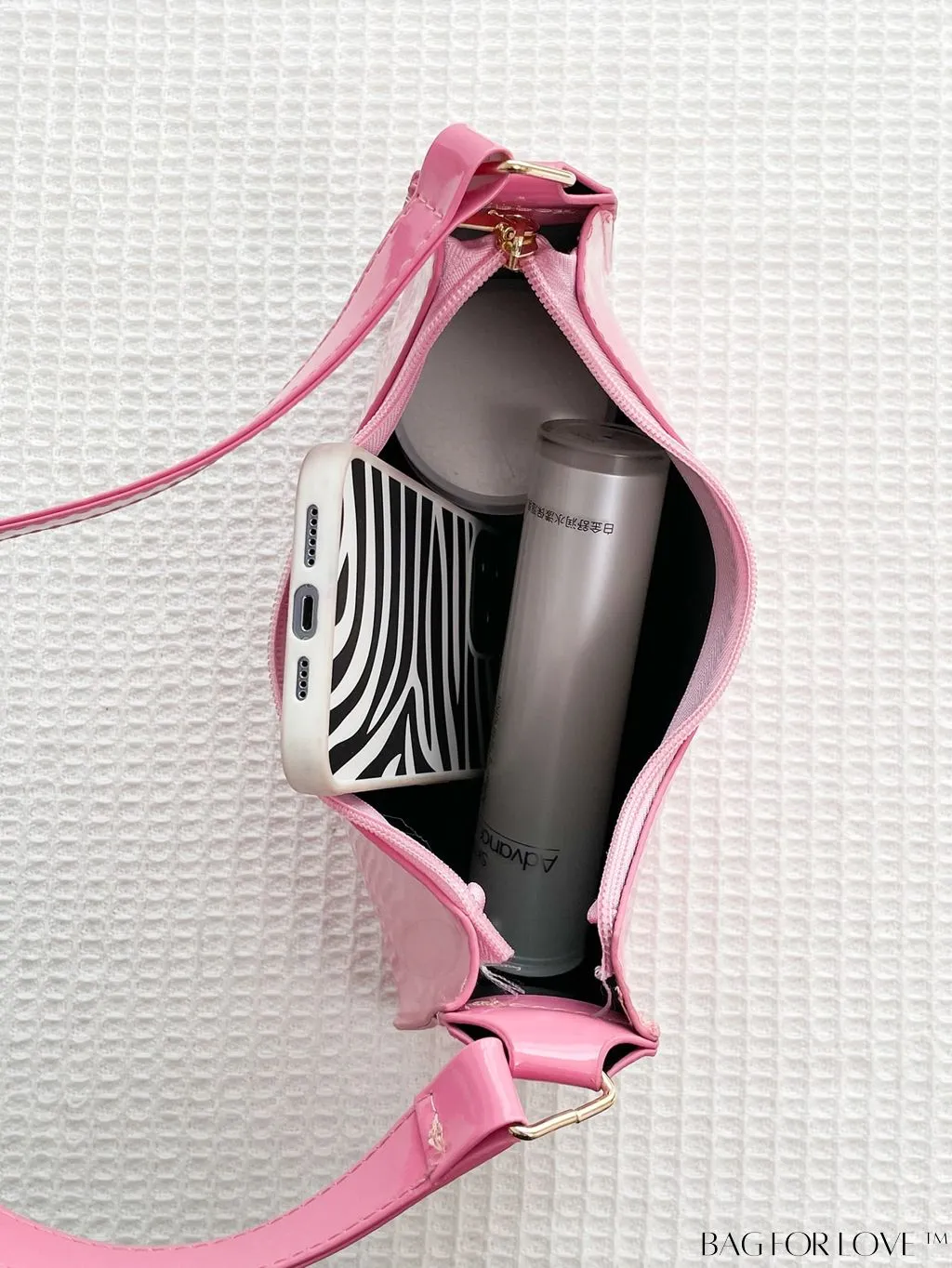 BagForLove - Sleek Patent Leather Baguette Handbag
