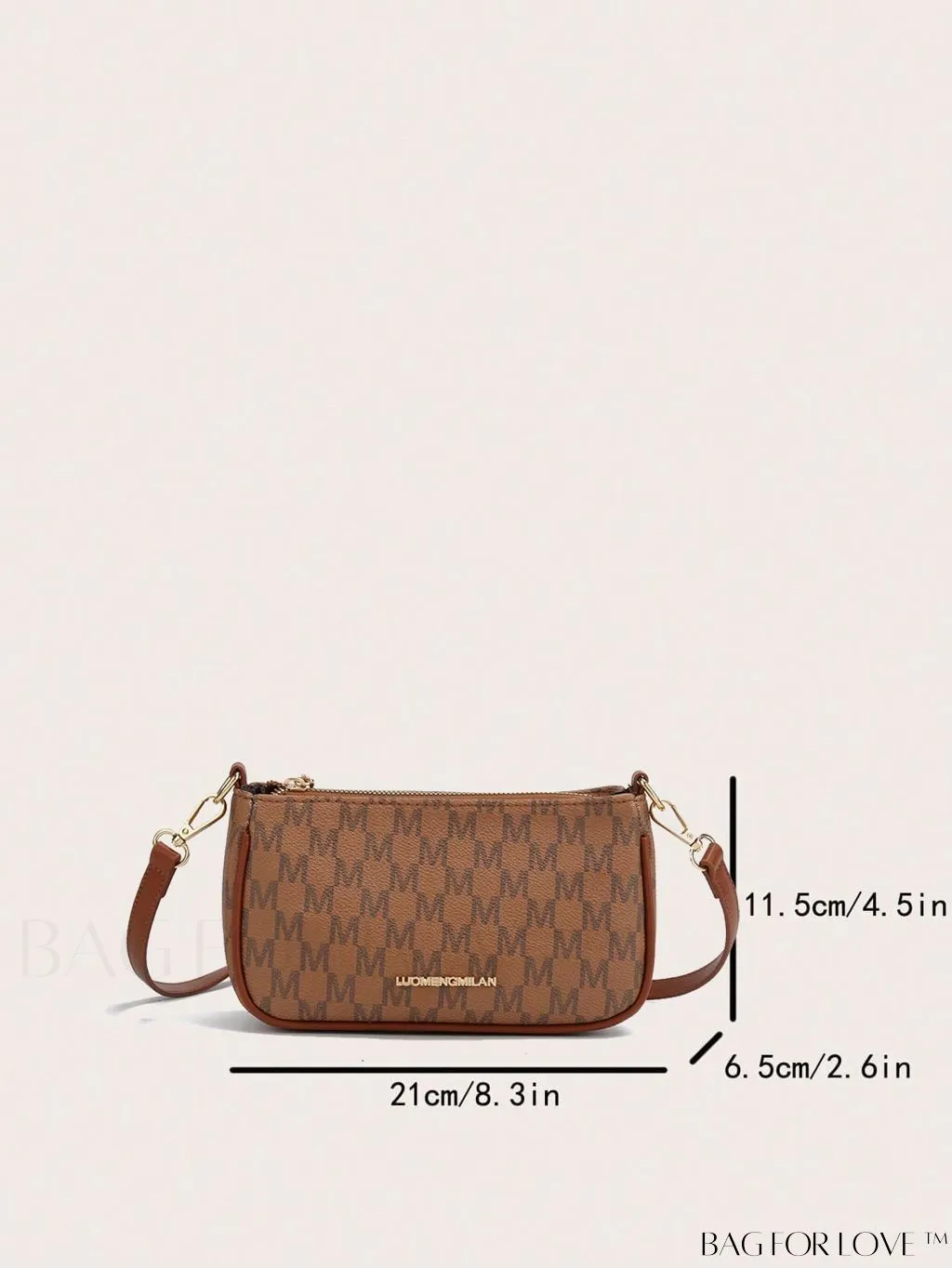 BagForLove - Sleek Slogan Baguette Bag: Effortlessly Stylish and Trend-Setting!