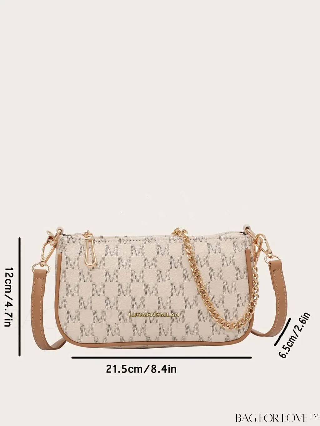BagForLove - Sleek Slogan Baguette Bag: Effortlessly Stylish and Trend-Setting!