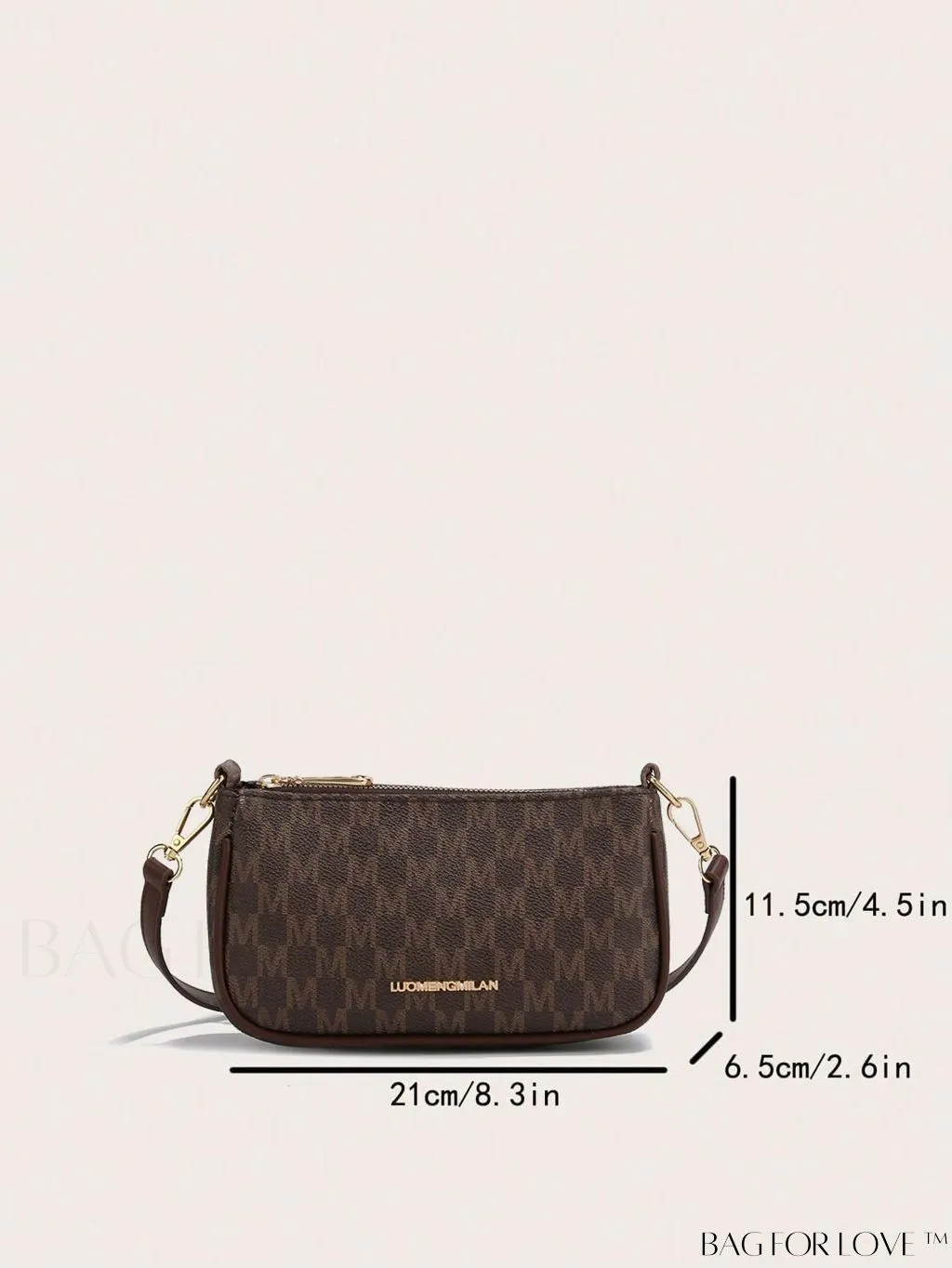 BagForLove - Sleek Slogan Baguette Bag: Effortlessly Stylish and Trend-Setting!