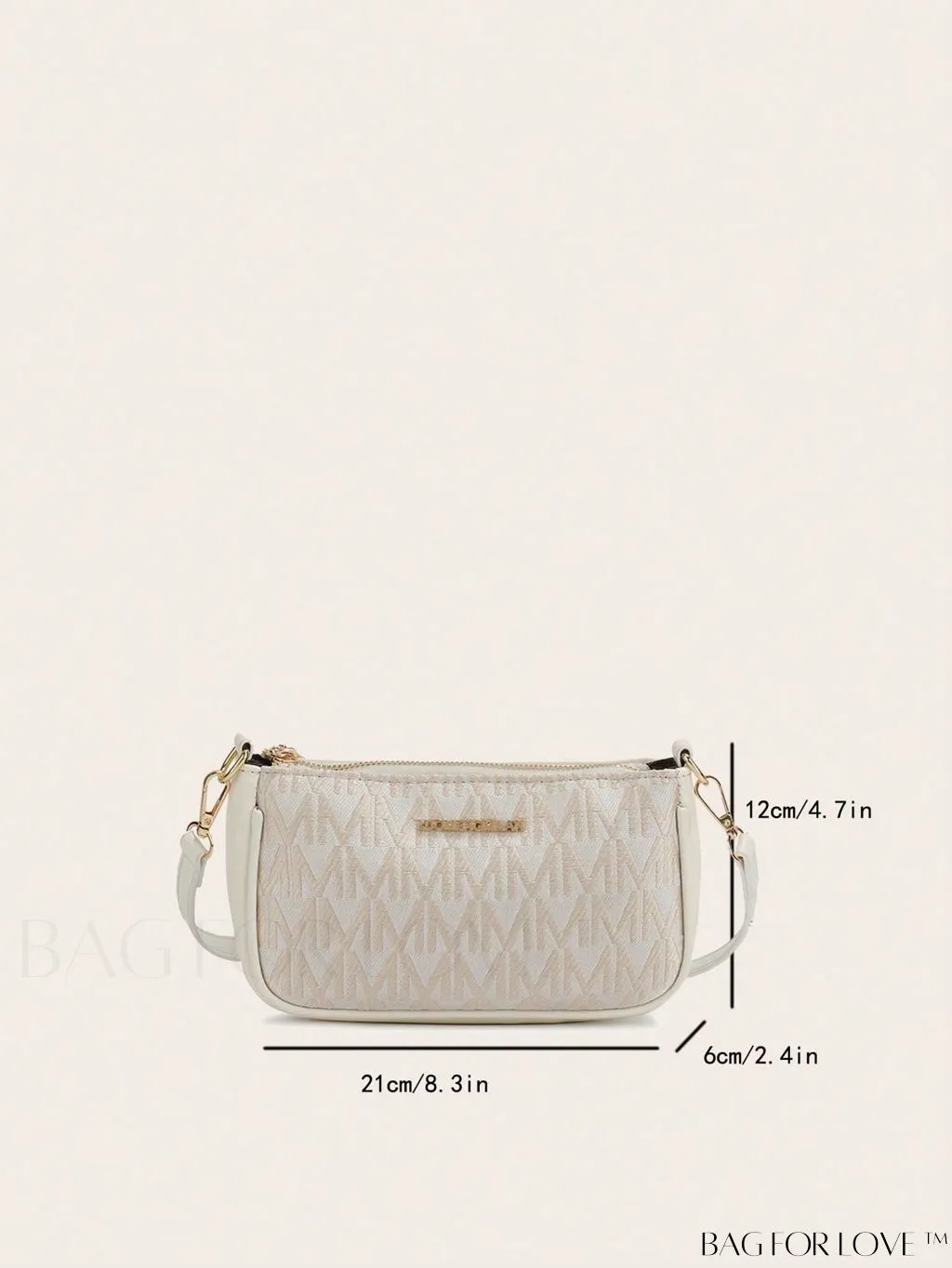 BagForLove - Sleek Slogan Baguette Bag: Effortlessly Stylish and Trend-Setting!