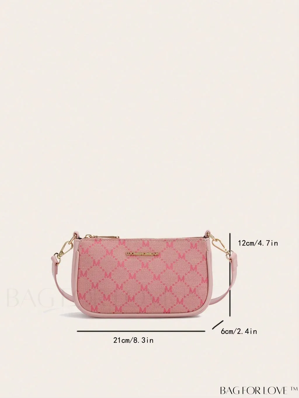 BagForLove - Sleek Slogan Baguette Bag: Effortlessly Stylish and Trend-Setting!