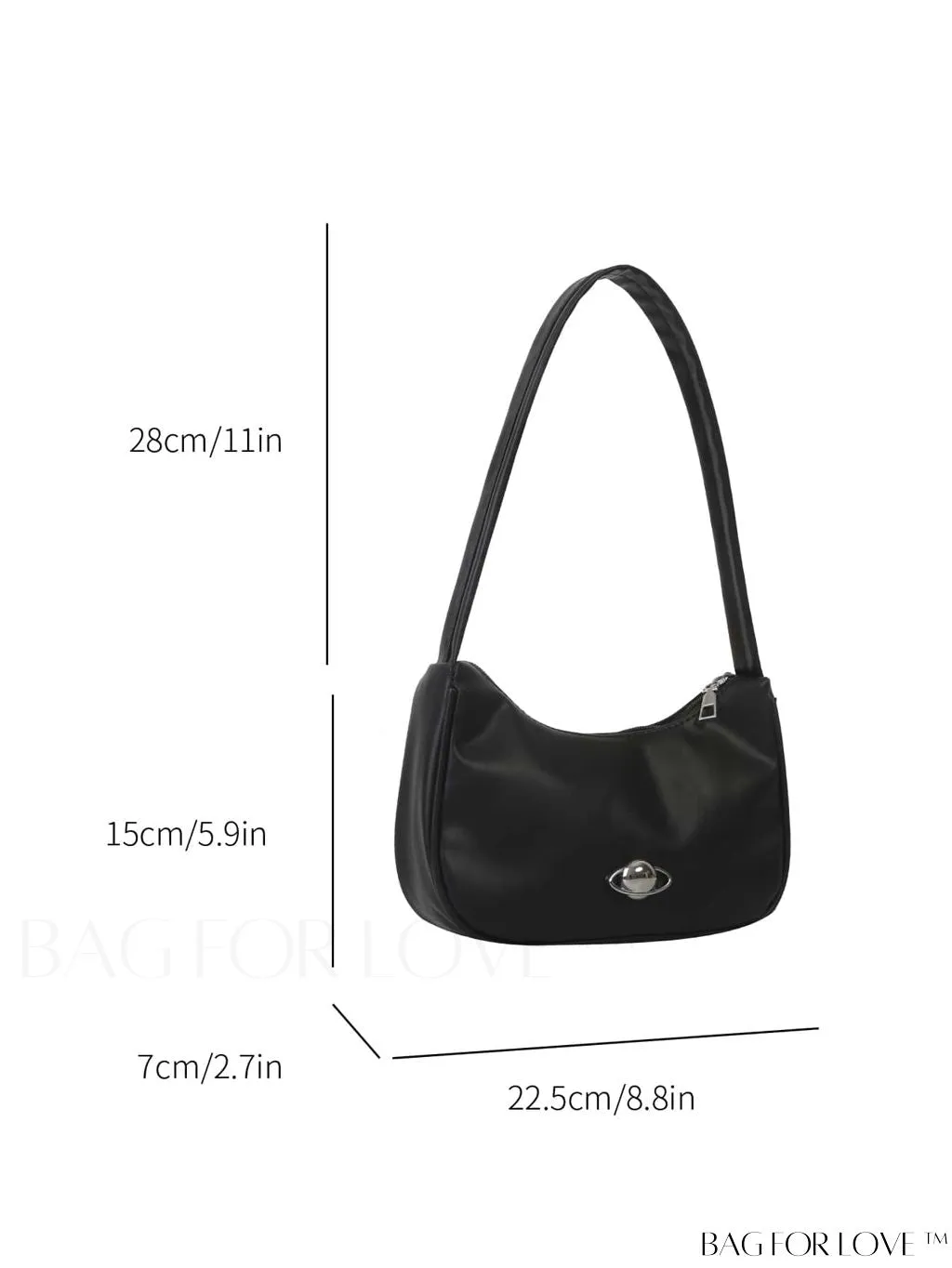 BagForLove - Stylish PU Leather Underarm Bag with Sleek Shoulder Design