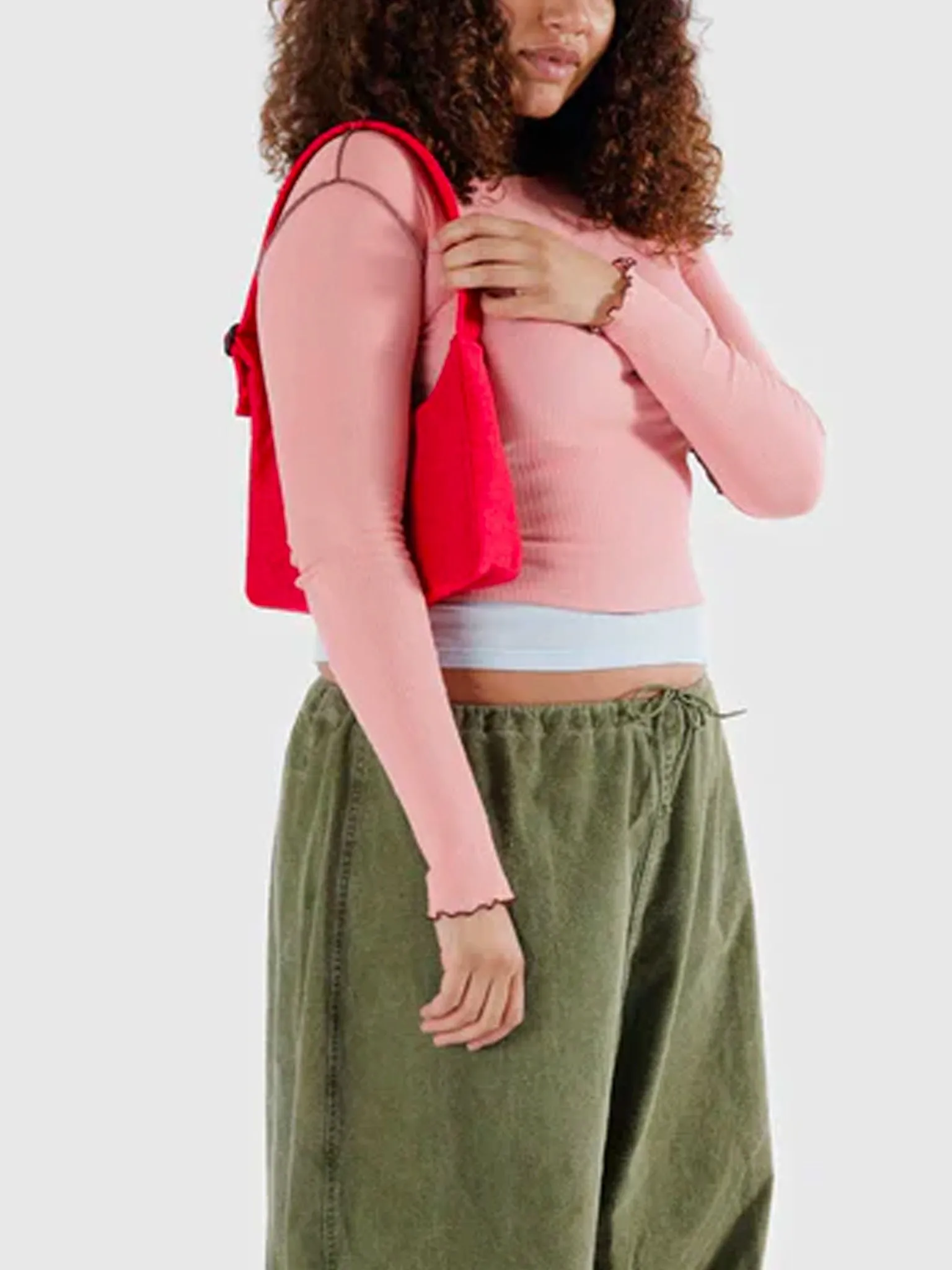 BAGGU MINI Nylon Shoulder Bag - Candy Apple