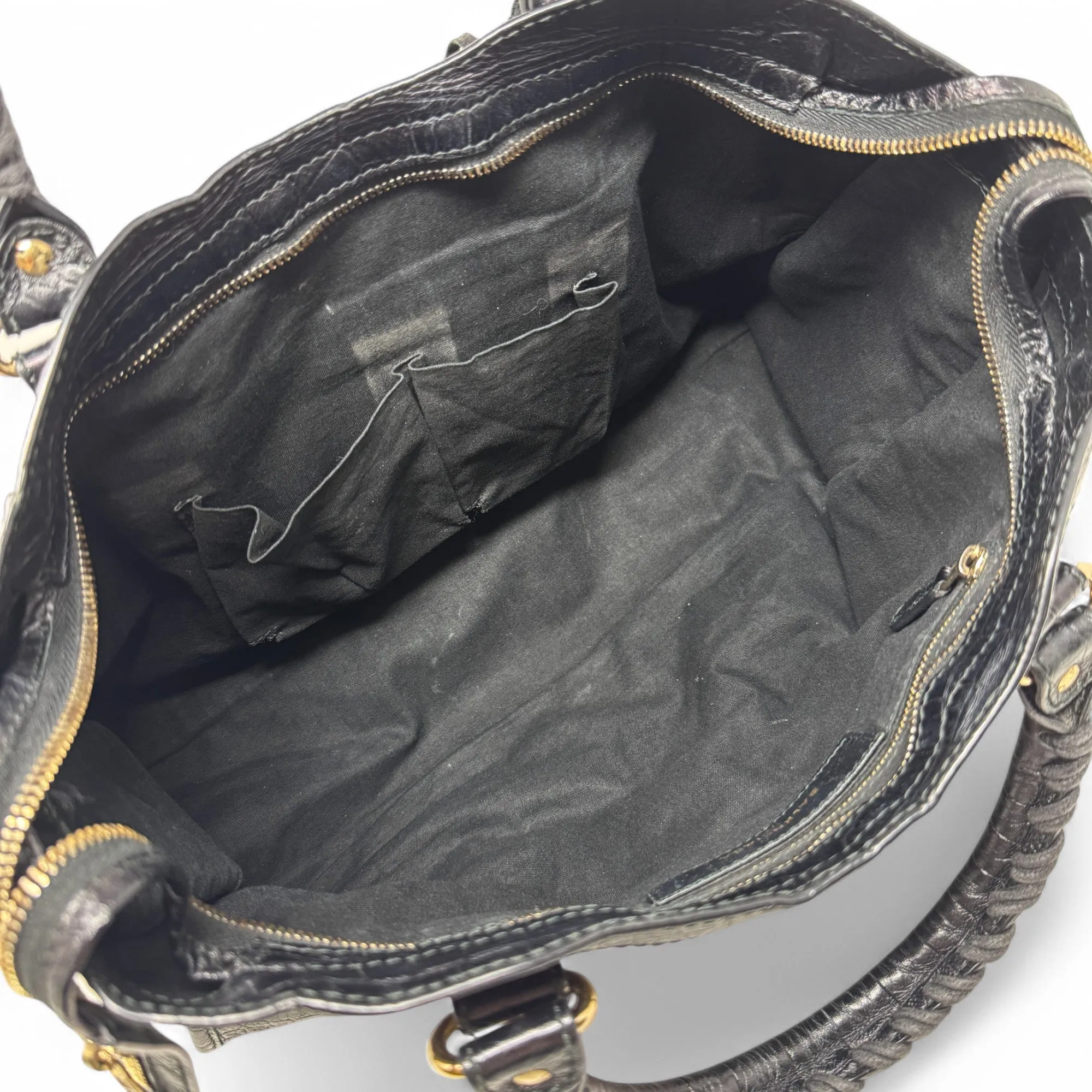 Balenciaga Black Croc City Bag