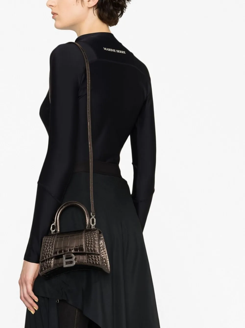 Balenciaga Hourglass Small Leather Top Handle Bag