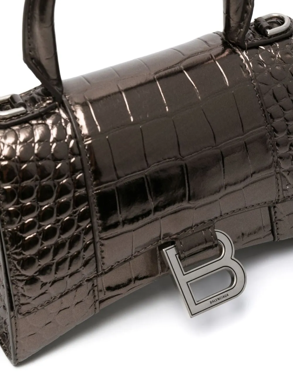 Balenciaga Hourglass Small Leather Top Handle Bag
