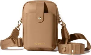 Bandolier Dillon Bag Crossbody | Stylish Pebble Leather Bag | Adjustable Strap, Exterior Slip Pocket | Small Bags for Women