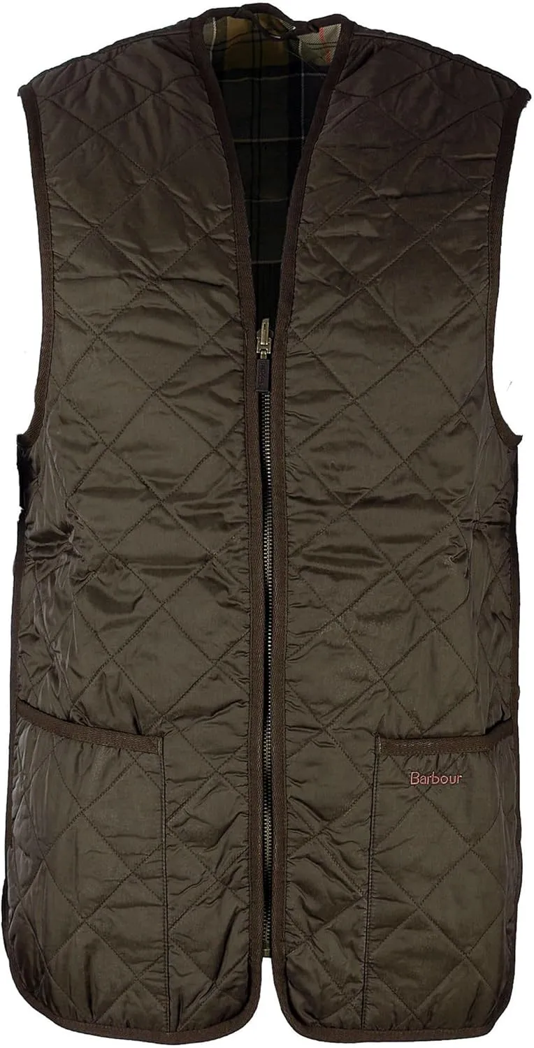Barbour Mens Waistcoat/Zip-in Liner - Quilted 36 Olive