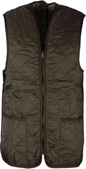 Barbour Mens Waistcoat/Zip-in Liner - Quilted 36 Olive