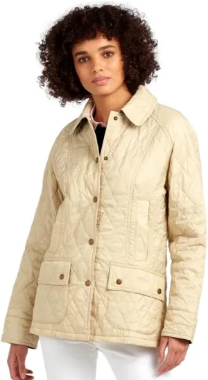 Barbour Women's Summer Beadnell Quilted Jacket, Pearl, 18/14US White