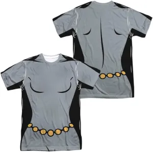 Batman The Animated Series Uniforms Collection Unisex Adult Sublimated Halloween Costume T Shirt (Front/Back)