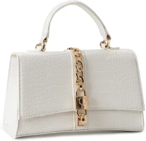 Beatfull Top Handle Purses for Women Crossbody Stylish Crocodile Leather Satchel Bag Chain Square Shoulder Handbag
