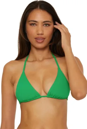 BECCA Color Play Triangle Bikini Top, Adjustable, Tie Back, Swimwear Separates for Women