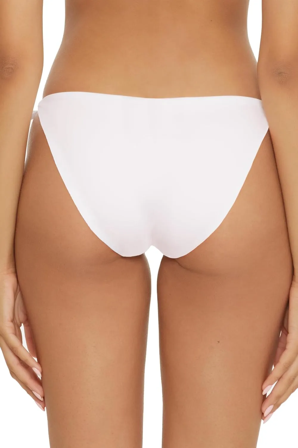 BECCA Modern Edge Tie Side Bikini Bottom, Cheeky Coverage, Swimwear Separates for Women