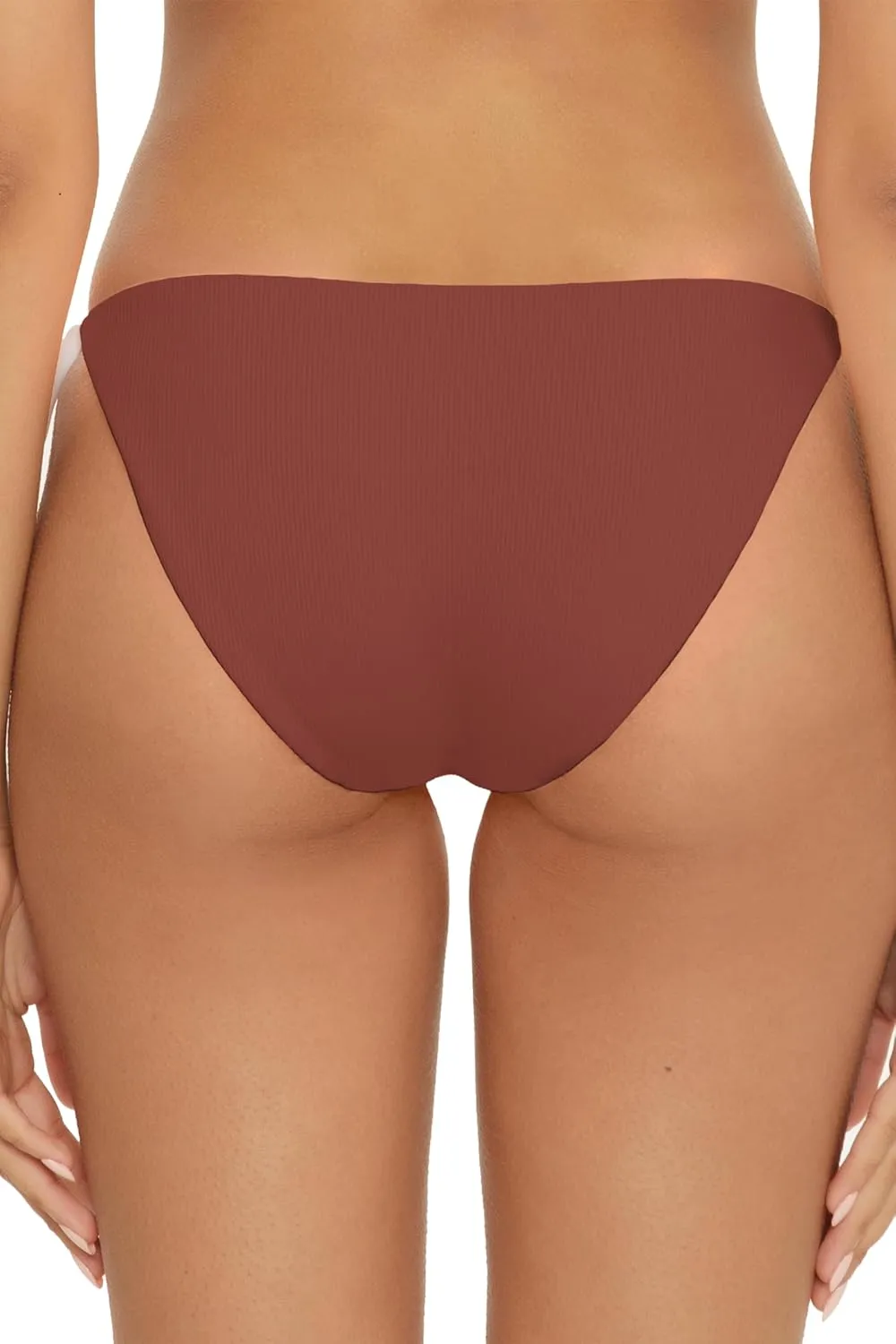 BECCA Modern Edge Tie Side Bikini Bottom, Cheeky Coverage, Swimwear Separates for Women