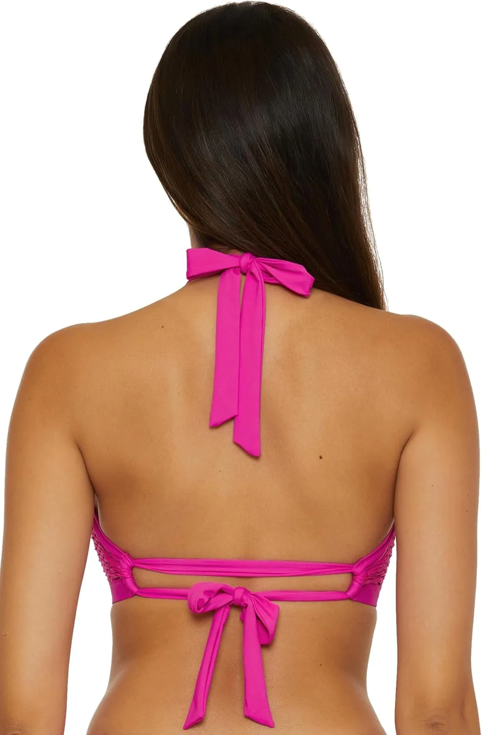 BECCA Women's Castaway Bikini Top, Adjustable, Tie Back, Swimwear Separates
