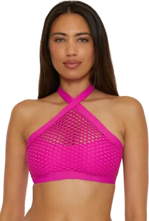 BECCA Women's Castaway Bikini Top, Adjustable, Tie Back, Swimwear Separates