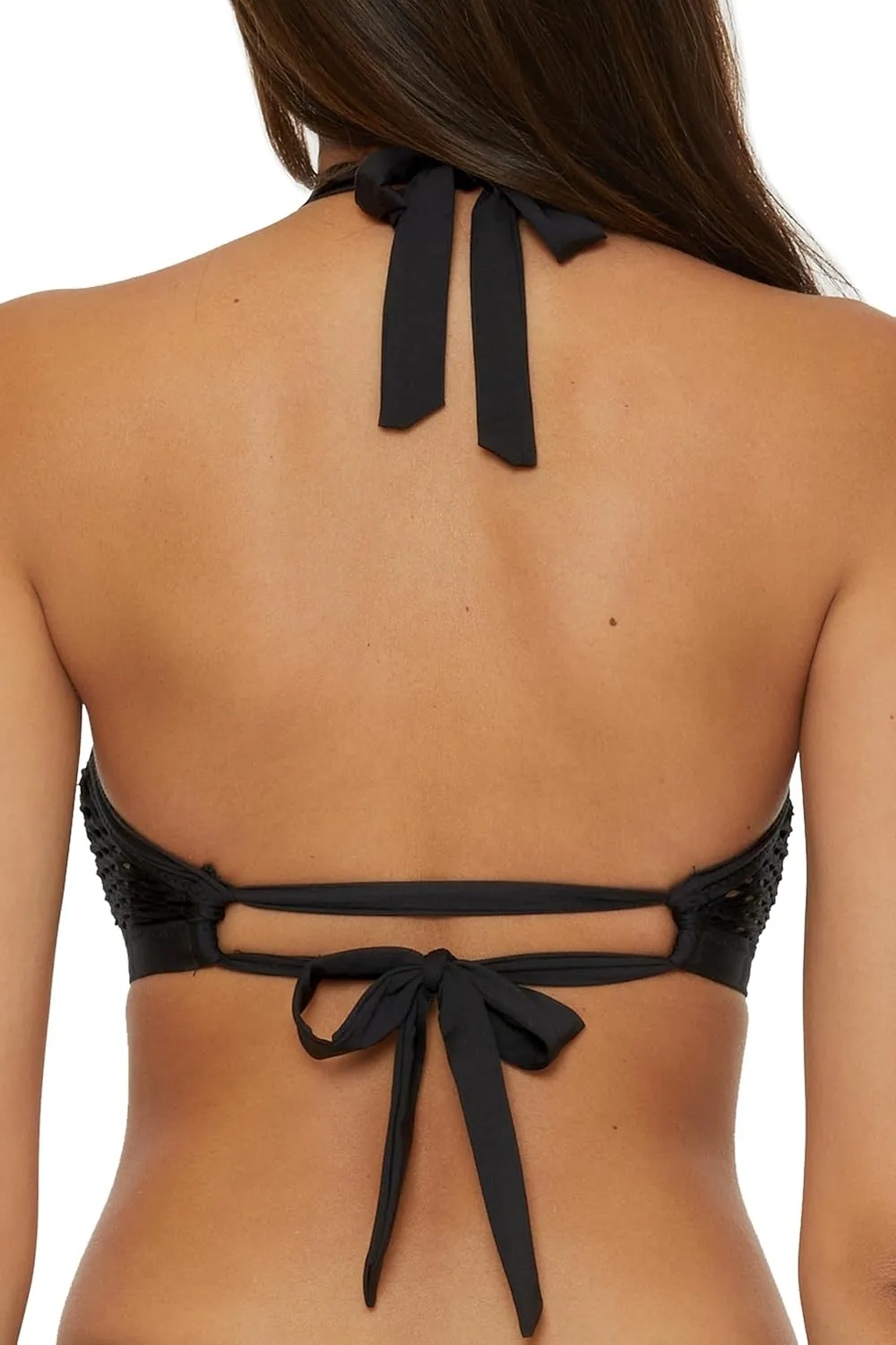 BECCA Women's Castaway Bikini Top, Adjustable, Tie Back, Swimwear Separates