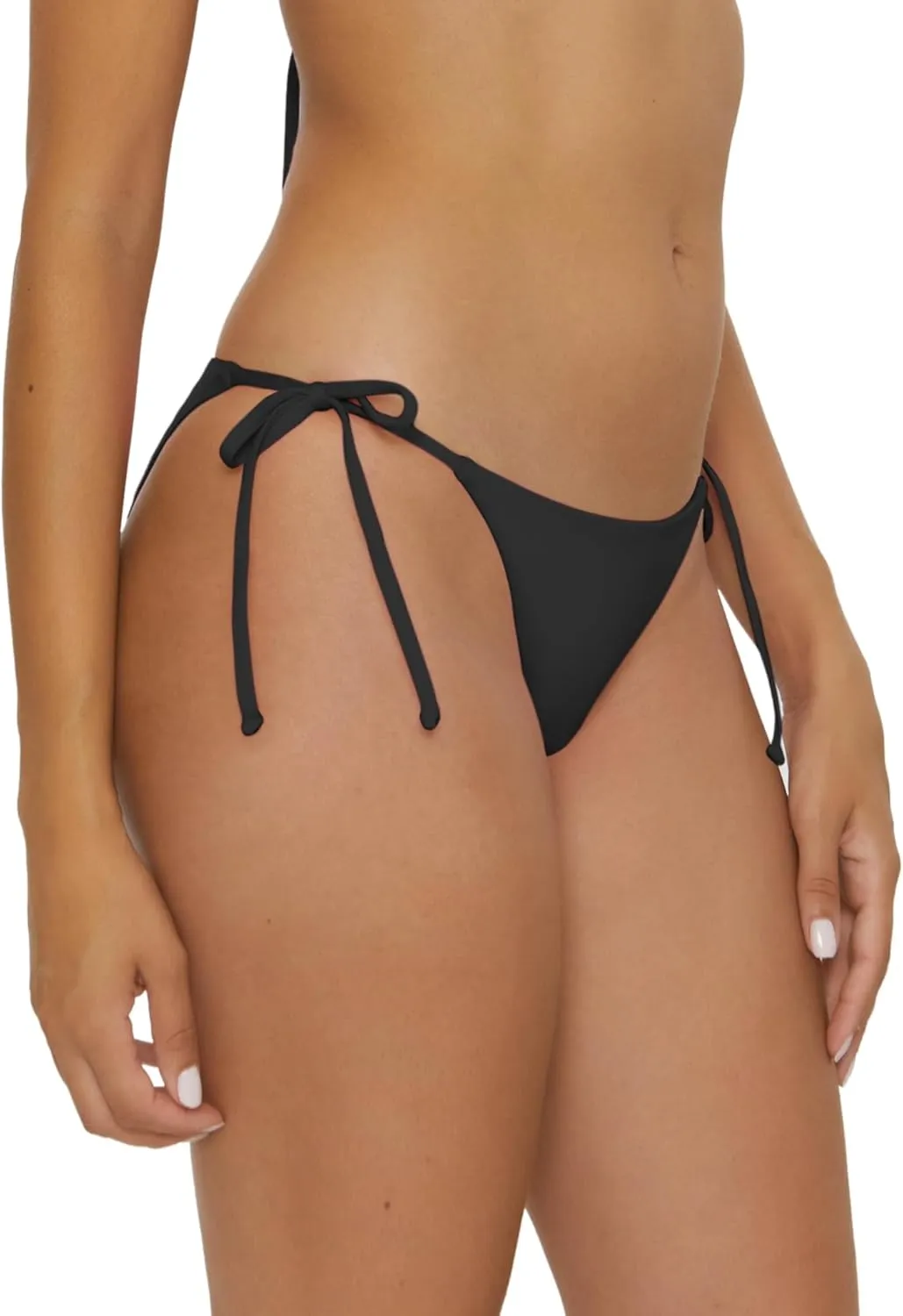 BECCA Women's Standard Color Code Tie Side Bikini Bottom, Cheeky Coverage, Swimwear Separates