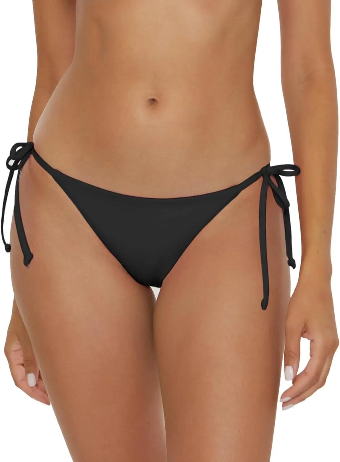 BECCA Women's Standard Color Code Tie Side Bikini Bottom, Cheeky Coverage, Swimwear Separates