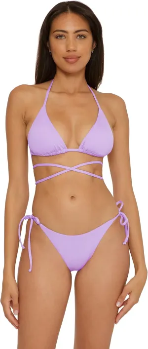 BECCA Women's Standard Rebecca Virtue Color Prism Side Tie Bikini Bottoms-Cheeky Coverage, Swimwear Separates