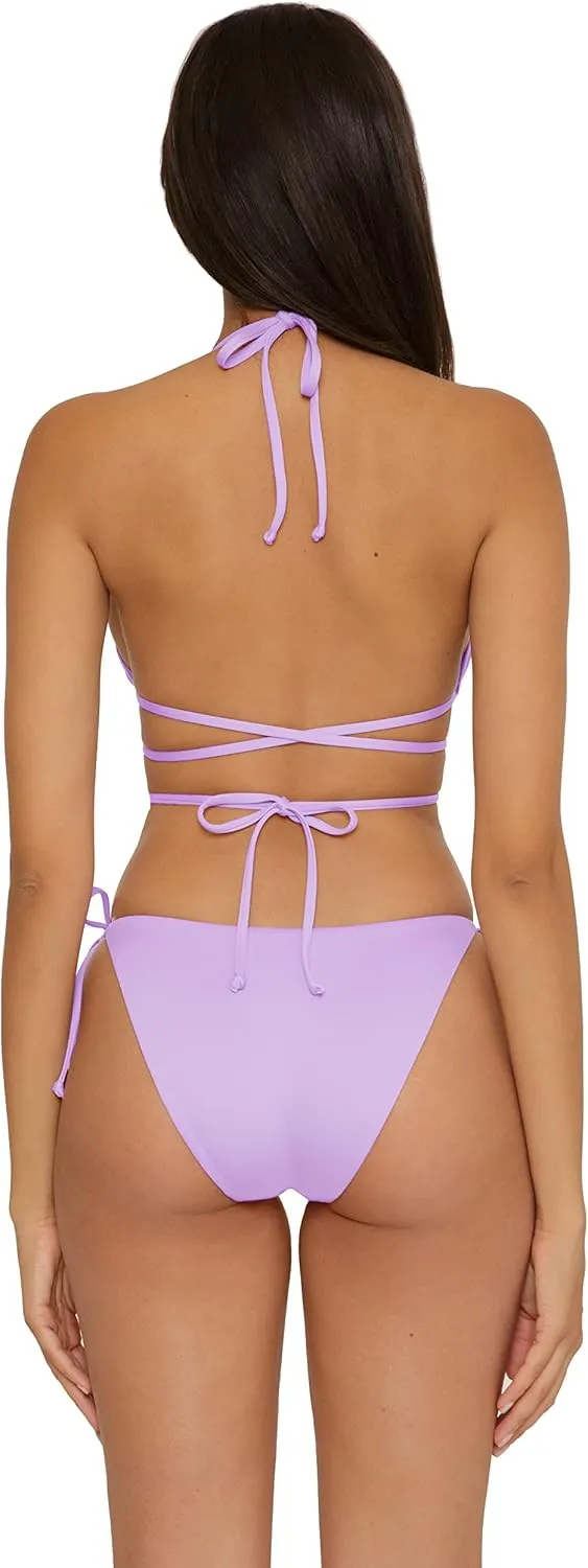 BECCA Women's Standard Rebecca Virtue Color Prism Side Tie Bikini Bottoms-Cheeky Coverage, Swimwear Separates