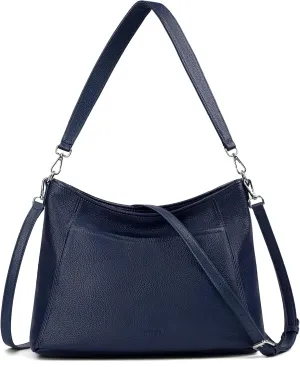 befen Genuine Leather Hobo Bag for Women, Genuine Leather Purse for Women Trendy Soft Handbags with 2 Straps