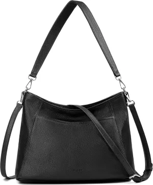 befen Genuine Leather Hobo Bag for Women, Genuine Leather Purse for Women Trendy Soft Handbags with 2 Straps