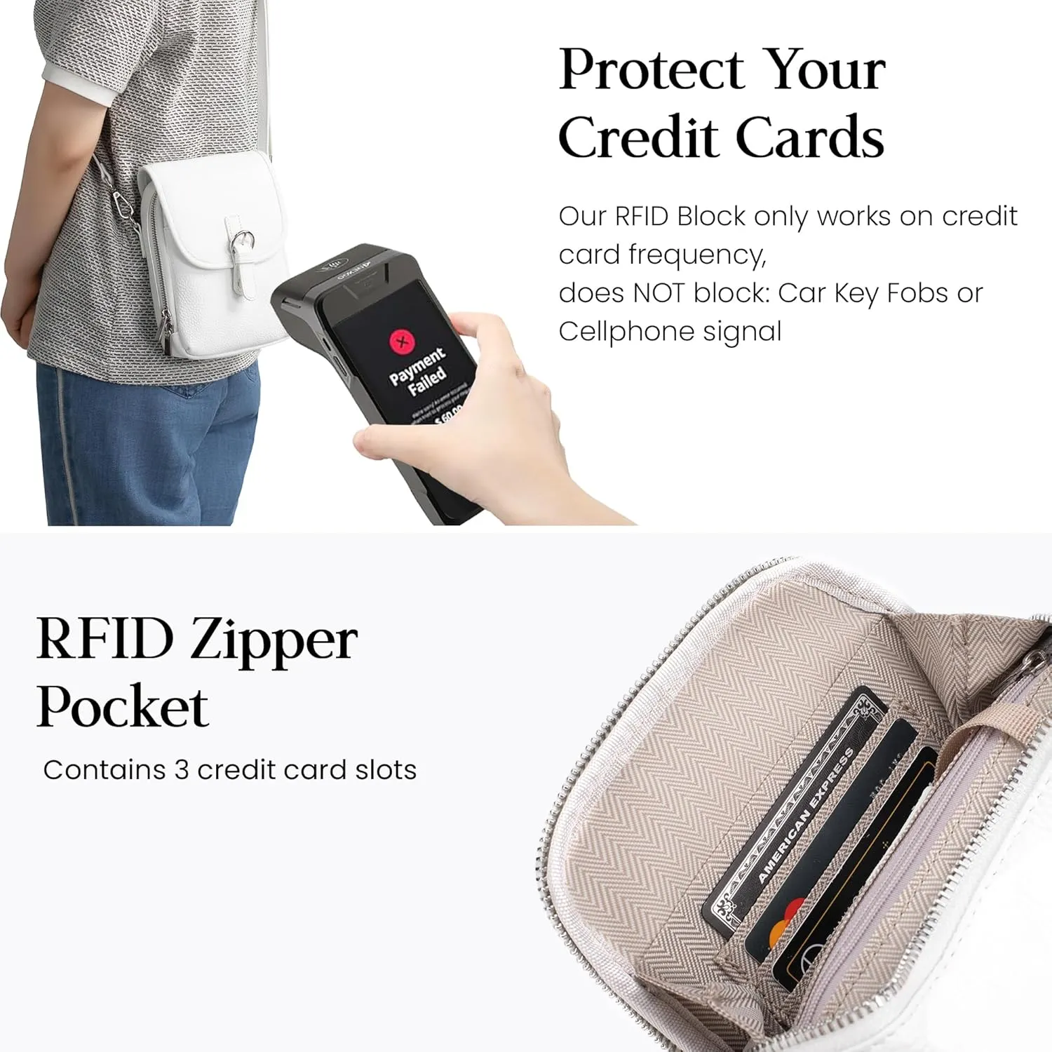 befen Genuine Leather Small Crossbody Bags for Women Cross Body Bag Purses Cell Phone Purse for Travel with RFID Card Slots