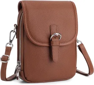 befen Genuine Leather Small Crossbody Bags for Women Cross Body Bag Purses Cell Phone Purse for Travel with RFID Card Slots