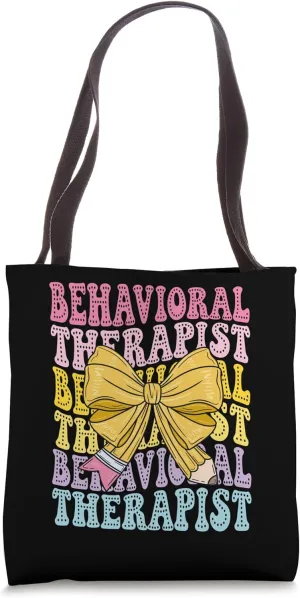 Behavioral Therapist Analyst Advocate Back to School Squad Tote Bag