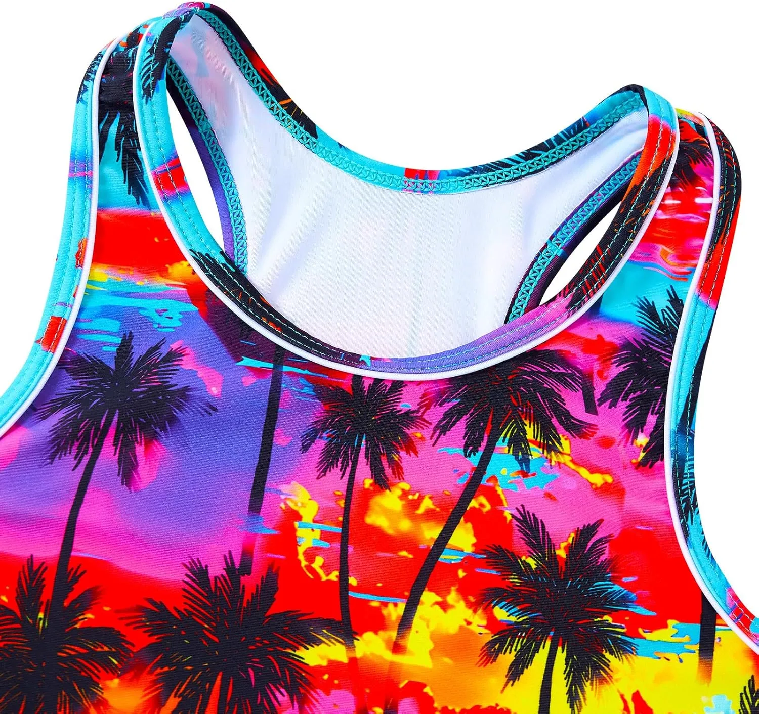 Belovecol Girls Swimsuits Two Piece Tankini Bathing Suits Boyshort Summer Beach Rash Guard Swimwear for 4-15T