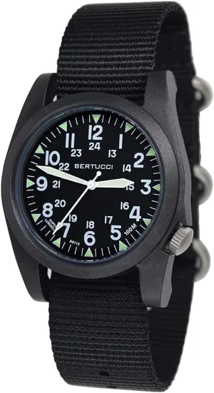 BERTUCCI 13350 Men's Watch A-3P Sportsman Vintage Field Black Band Black Dial - See More at: http://timemachineplus.com/products/bertucci-13350-mens-watch#sthash.Xq7cPZbM.dpuf