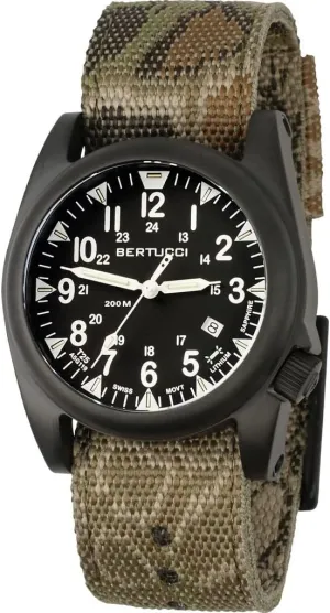 Bertucci A-5s Ballista Illuminated - Black Dial- 334pnc Highlander Pantera Camo Webbing Band
