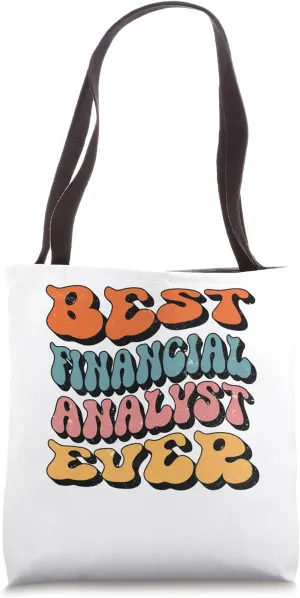 Best Financial Analyst Ever, Retro Groovy Financial Analyst Tote Bag