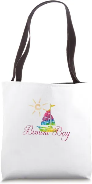 Bimini Bay Tye Dye Sailboat Tote Bag